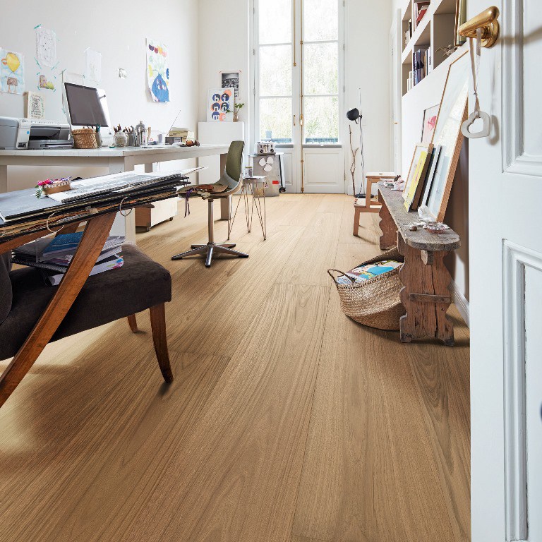 Паркетная доска Meister HD 400 Lindura Дуб Светло-коричневый 8731 2200×270×11 фото в интерьере